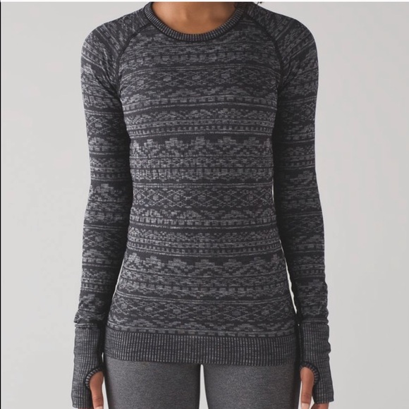 lululemon athletica Tops - Lululemon Gray Rest Less Long Sleeve Pullover